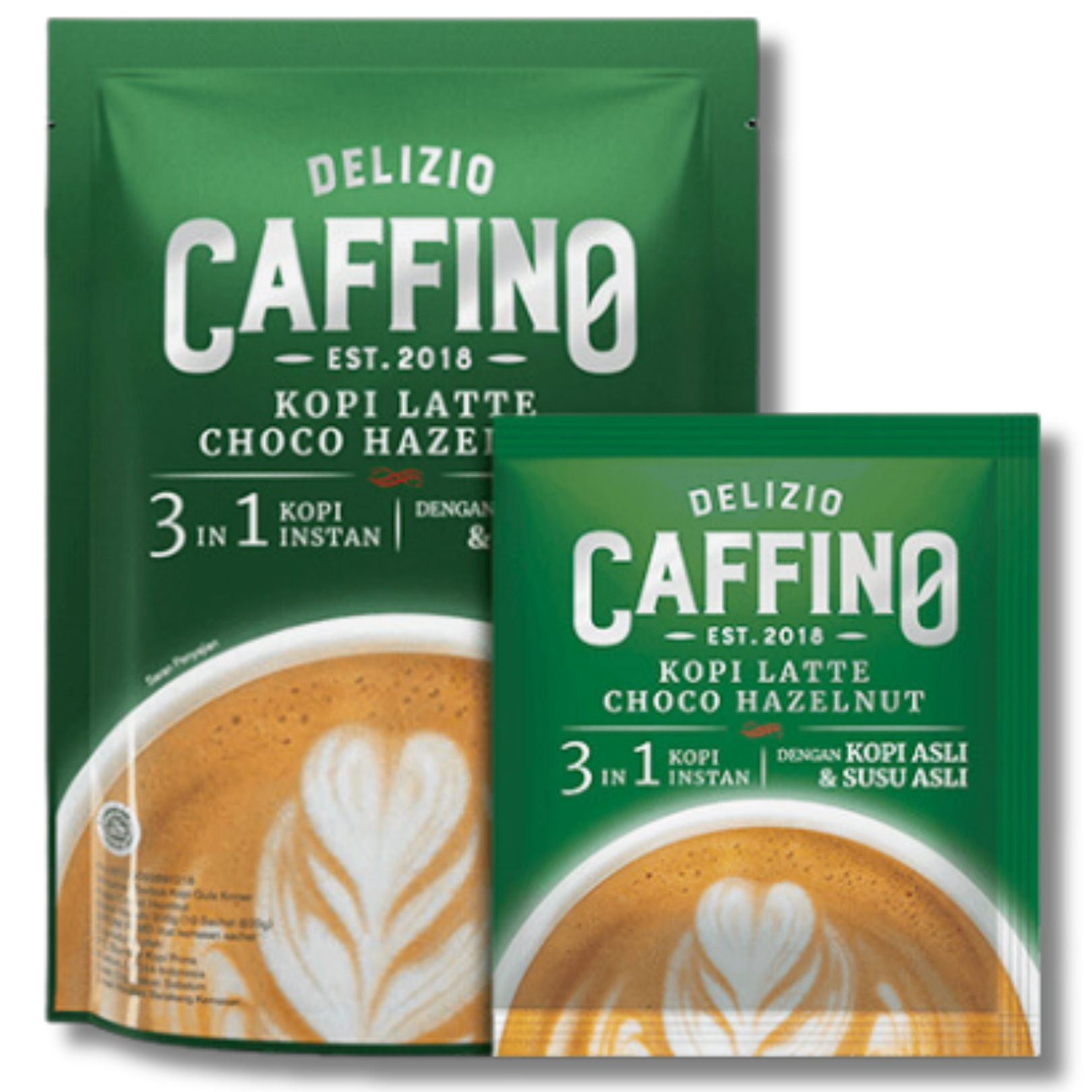 CAFFINo Cappuccino Hazelnut Coffee with Real Milk & Real Coffee 200g Pack (Imported) Instant Coffee