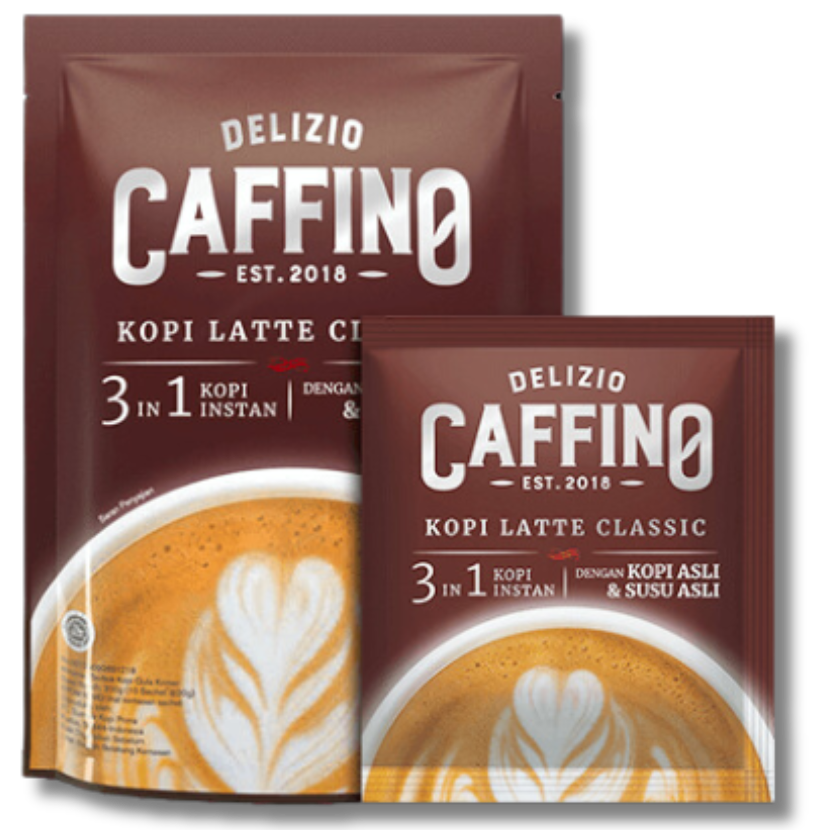 CAFFINO Cappuccino Classic Coffee with Real Milk & Real Coffee 200g Pack (Imported) Instant Coffee