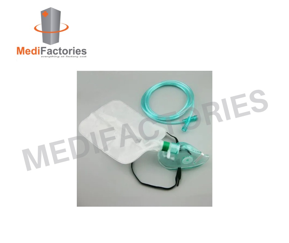 OXYGEN MASK WITH RESERVOIR BAG & TUBE