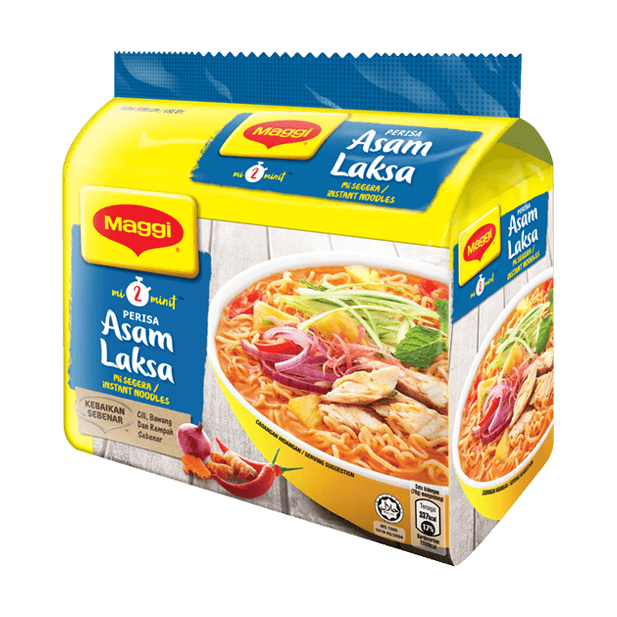 MAGGI 2 Minit ASAM LAKSA 390g (Pack of 5) Imported