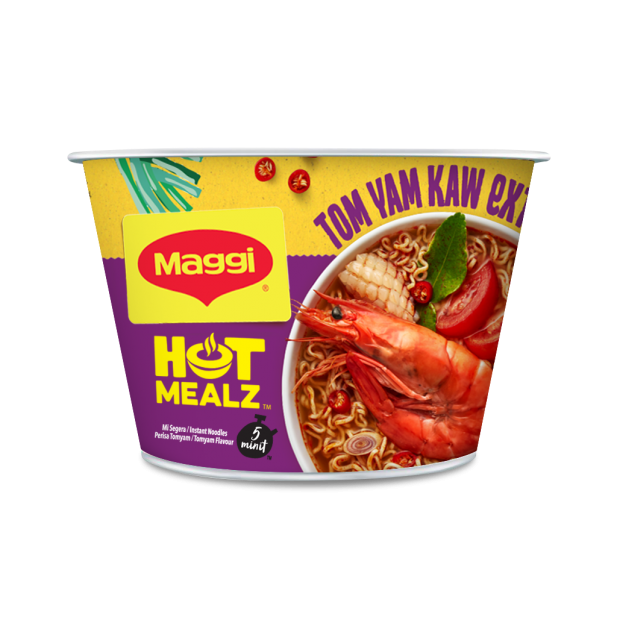 MAGGI Hot Mealz TOM YAM KAW EXTRA [Tomyam Flavor] 96g Cup Noodles (Imported)