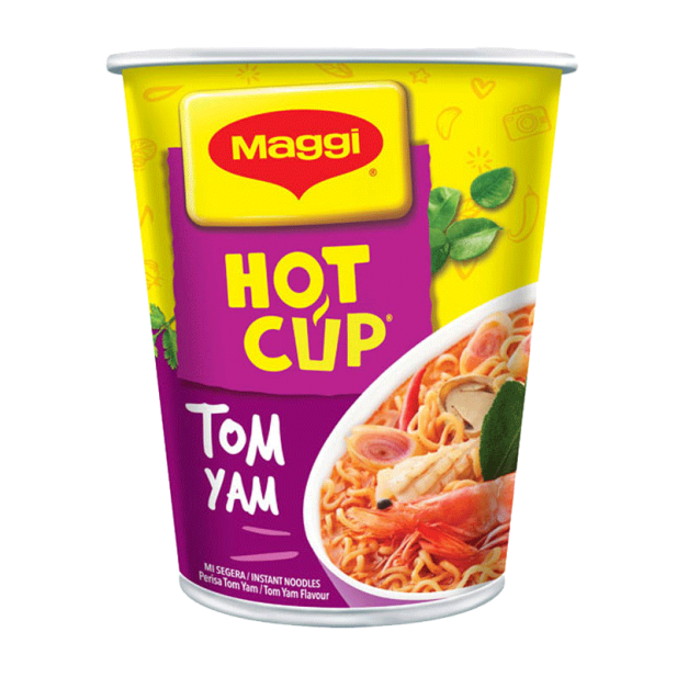 MAGGI Hot Cup TOM YAM [Tom yam Flavor ] 60g Cup Noodles (Imported)