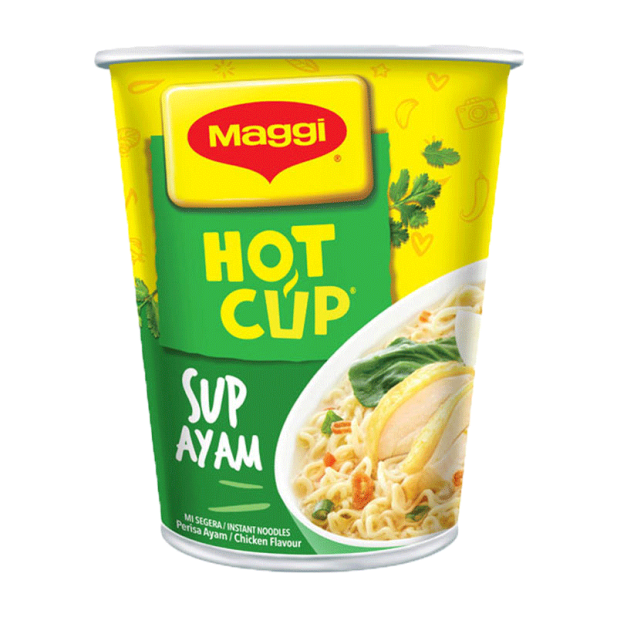 MAGGI Hot Cup SUP AYAM [ Chicken Flavor ] Cup Noodles 57g (Imported)