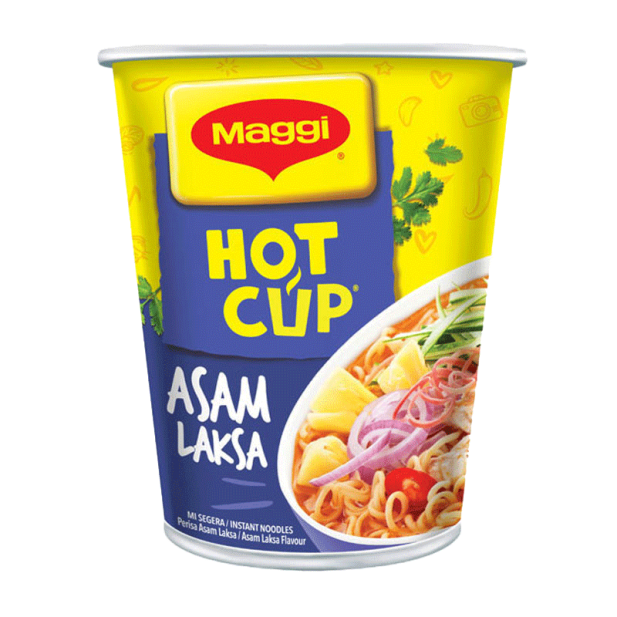 MAGGI Hot Cup ASAM LAKSA [Asam Laksa Flavor] Cup Noodles 59g (Imported)