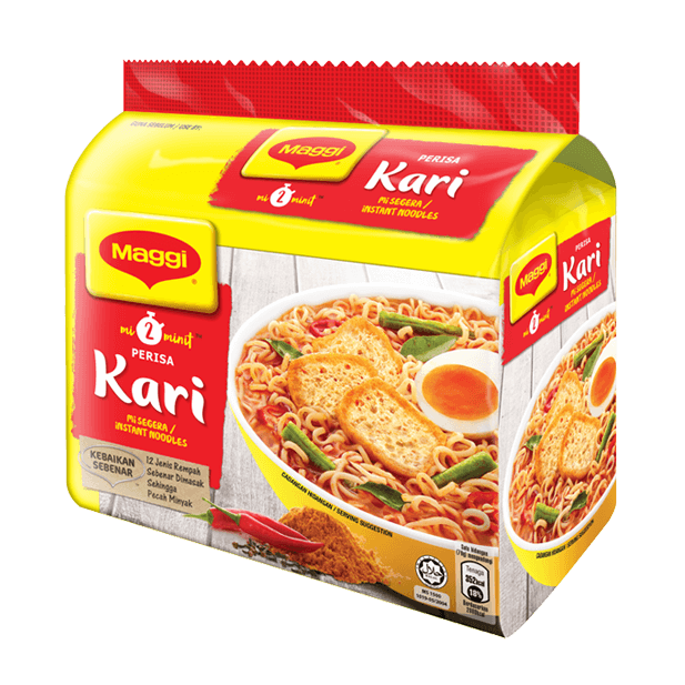 MAGGI 2 Minit KARI Curry Flavor Noodles 395g (Imported)