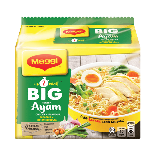 MAGGI 2 Minit BIG -AYAM Chicken Flavor Noodles 515g Pack (Imported)