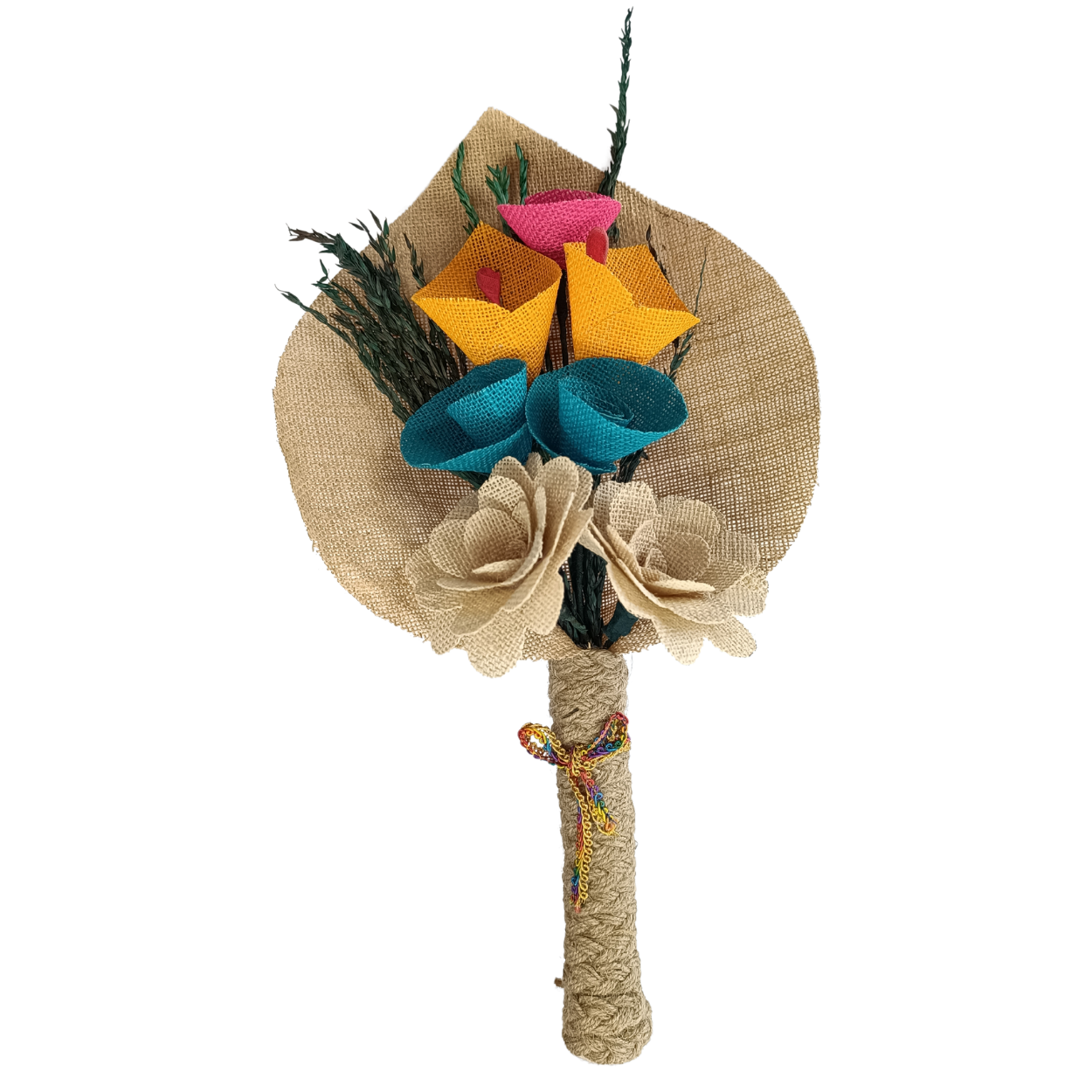 Jute Flowers Everlasting Handle Bouquet
