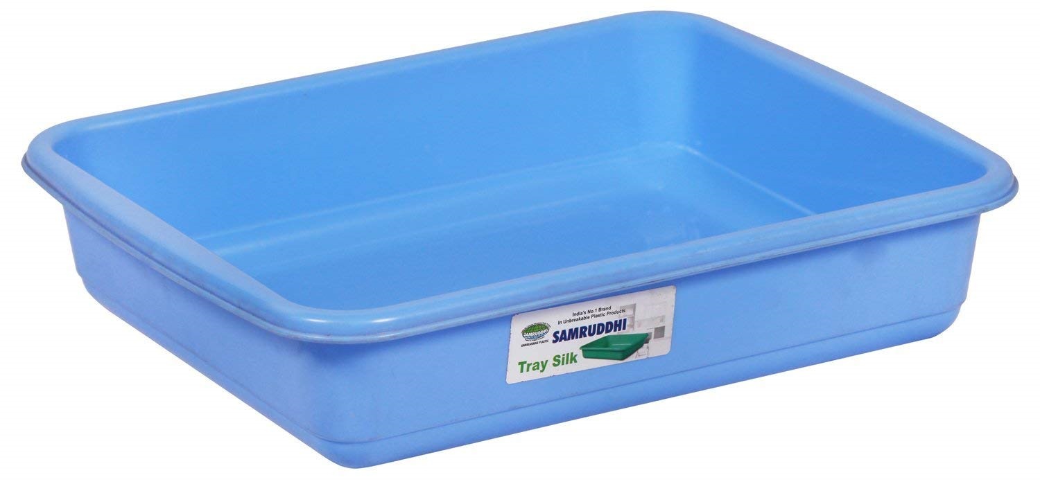 Tray Silk Mix|3.7 Ltr. |Samruddhi Unbreakable Plastic | Basket for Home| Dining Room|Bathroom | Bedroom| Kitchen| Living Room| Office-Outdoor-Garden |