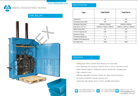 Tyre Baling Press Machine