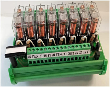 Relay Board 110 Volt AC 8 Channel 1 Change Over