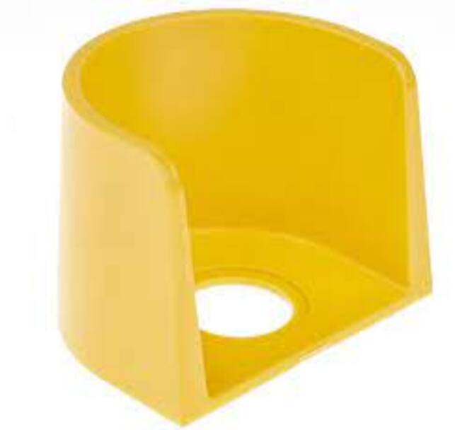 Protective Collar For Emergency Pushbuttons- Yellow
