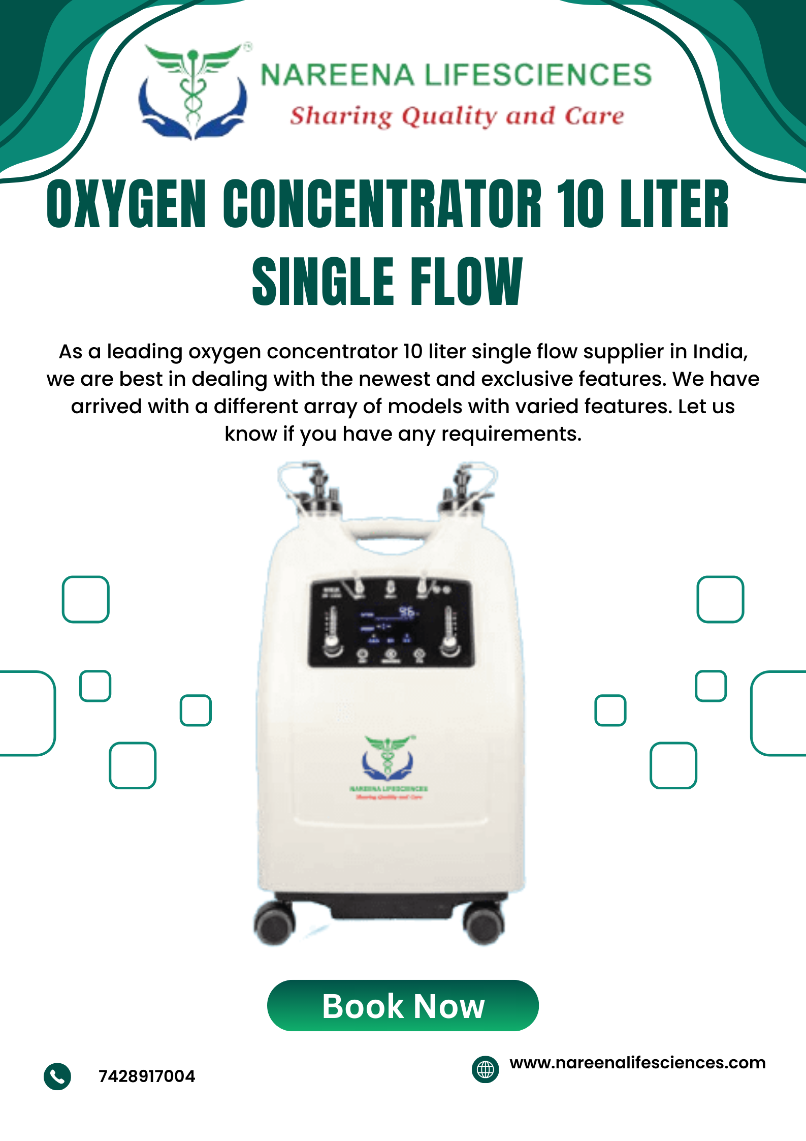 10L Dual Flow Oxygen Concentrator