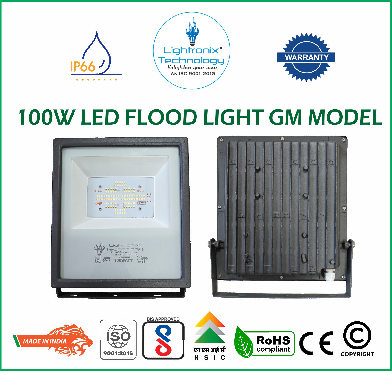 100 WATT LED FLOOD LIGHT GM MODEL