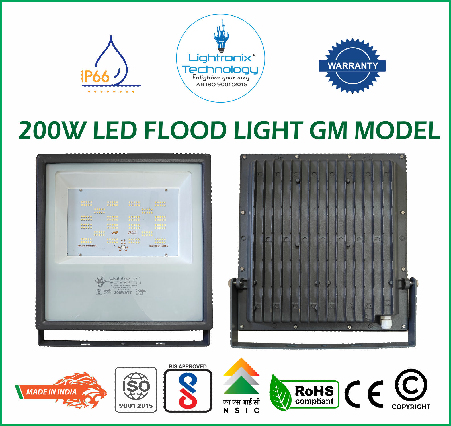 200 WATT LED FLOOD LIGHT GM MODEL