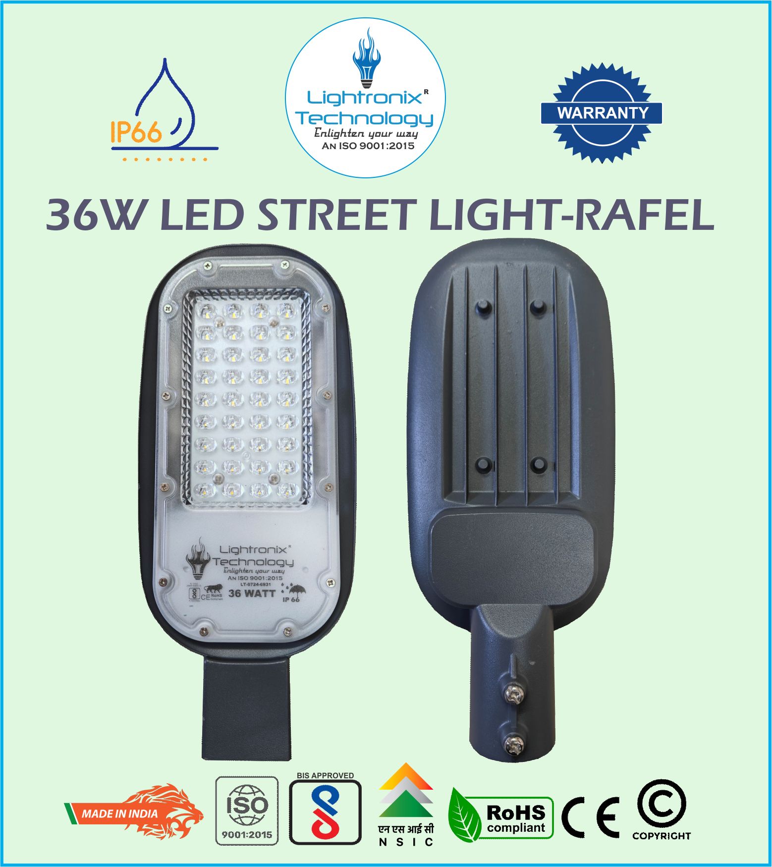 36 WATT LED STREET LIGHT RAFEL MODEL