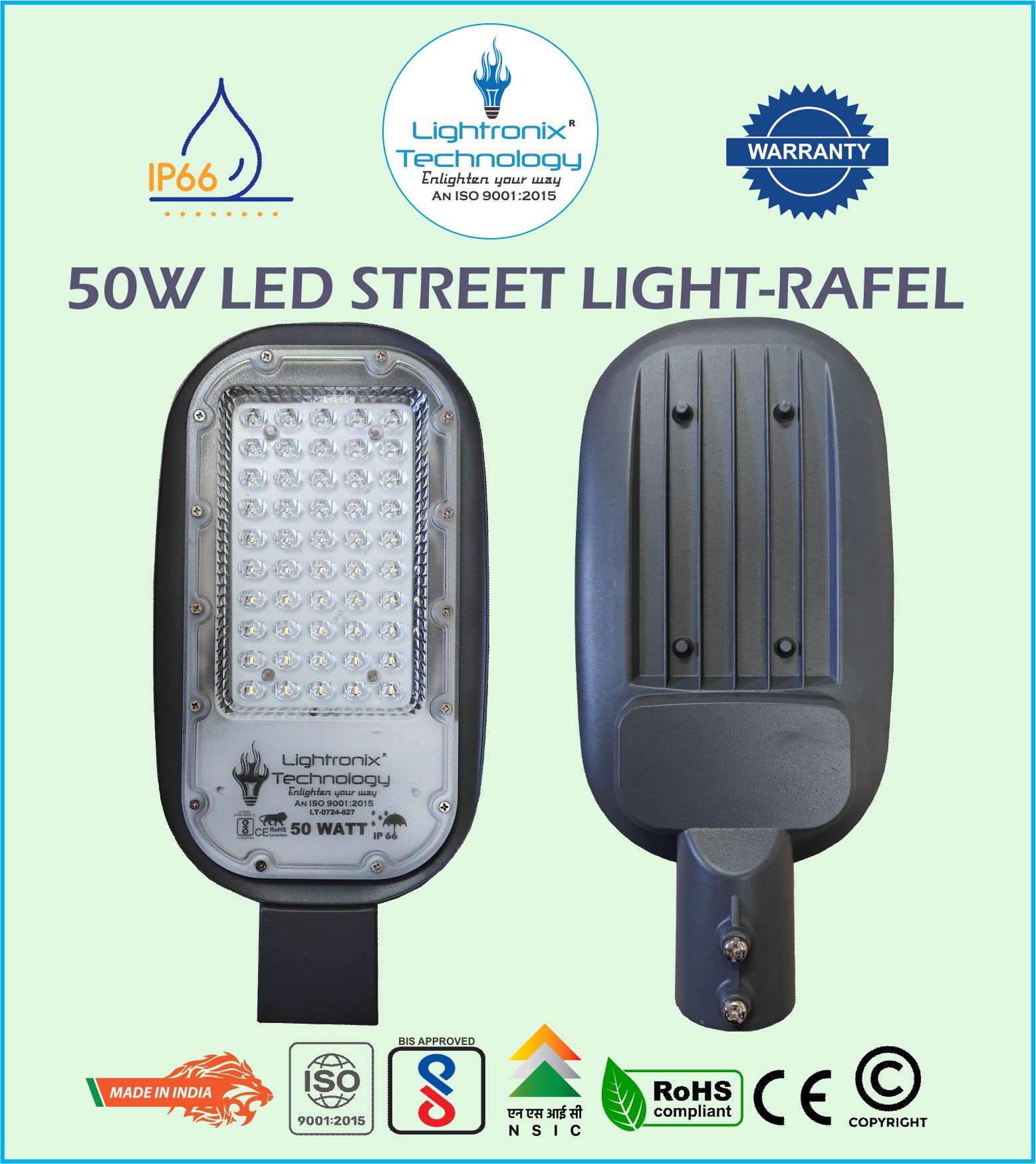 50 WATT LED STREET LIGHT RAFEL MODEL