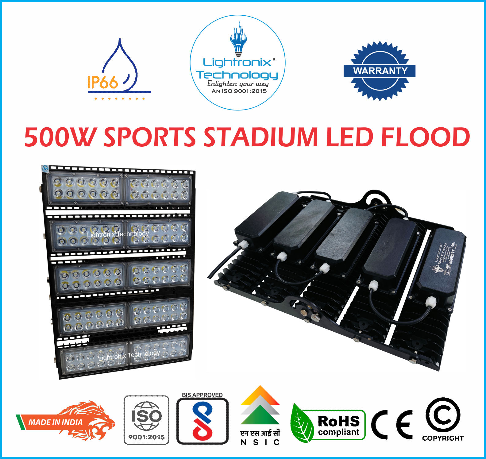 500 WATT SPORTS GROUND LED FLOOD LIGHT