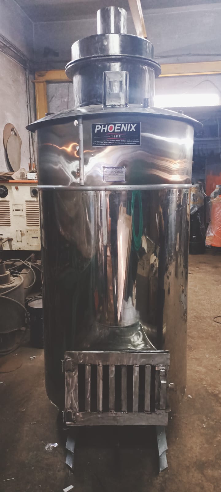 Stainless Steel Biomass water Heater Puff insulated 500 litter 