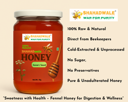 SHAHADWALE Fennel (Saunf) Flora Honey – 100% Pure, Raw & Natural Honey (1kg)