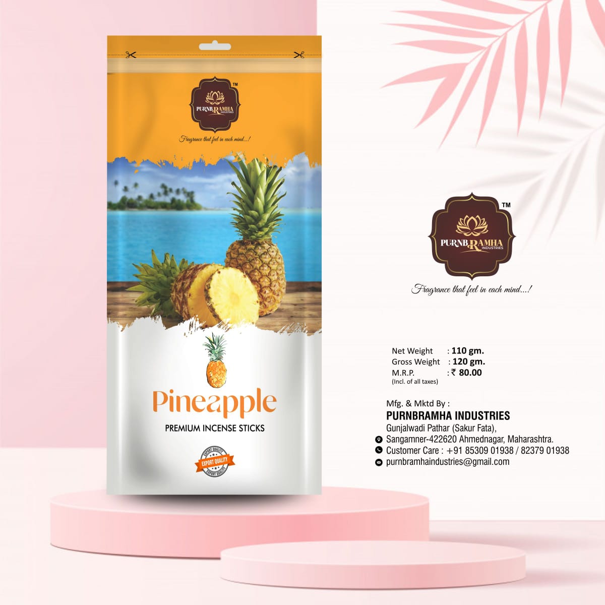 PINEAPPLE PREMIUM INCENSE STICKS