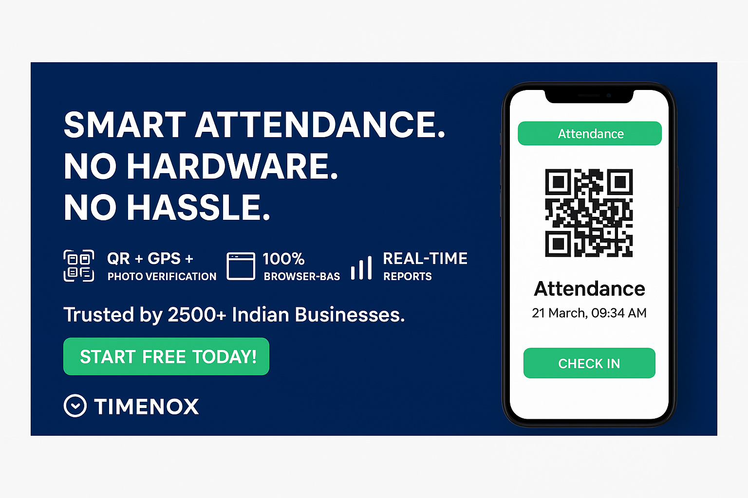 Timenox Smart QR Attendance System