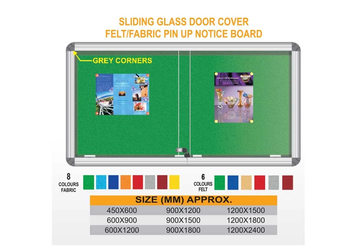 SLIDING GLASS DOOR COVER BOARDS (NOTICE BOARD)