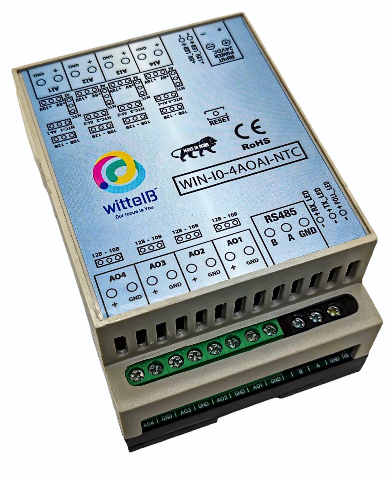 4 Port Analog Input and Analog Output with Modbus|WIN-IO-4AOAI-M-NTC
