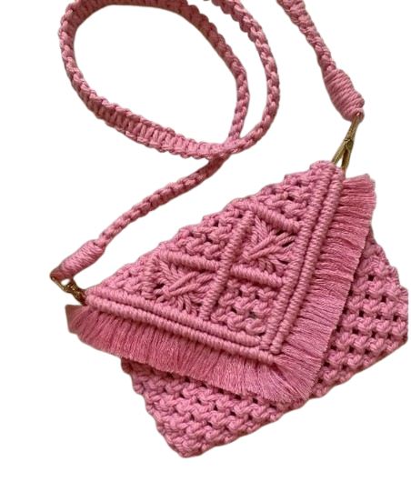 Pink Crochet Bag Import Wholesale Bulk Supplier