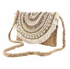Brown & White Jute Ladies Hand Weaved Sling Bag Bulk Supplier & Importer 