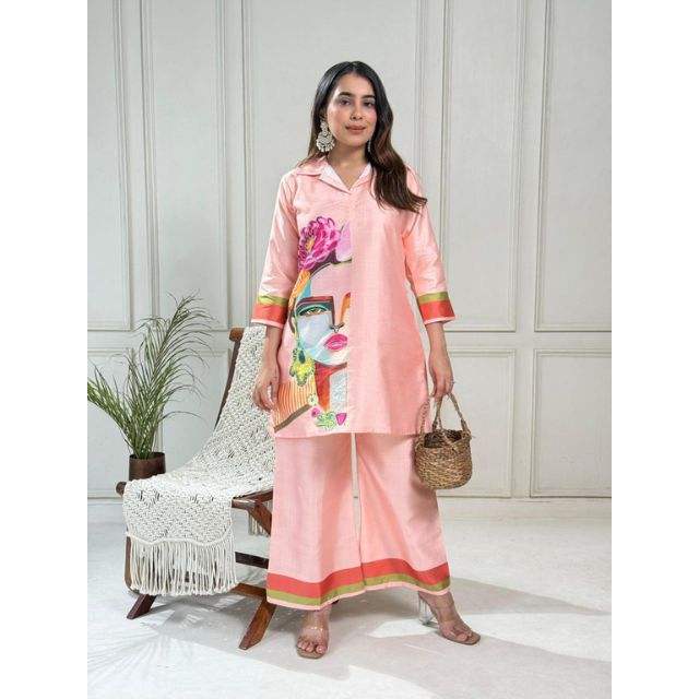 Top-Rated Vetican figure print kurti with plazo for Women Ethnic Fashion Outfit with Uses in Wedding Party Festive & Office Wear