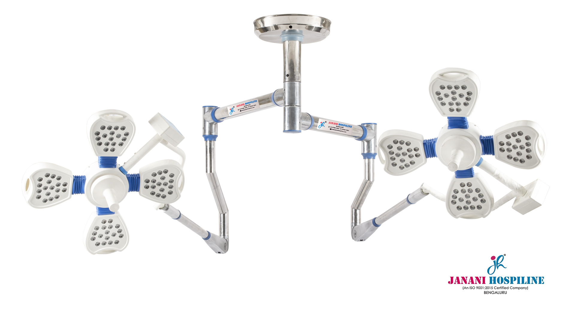 CEILING OT LED LIGHT N04+N04 WITH STANDARD SS ACCESSORIESS