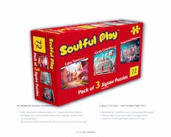 Soulful Play – Cake Town, Candy Caravan, Gingerbread Palace - Jigsaw Puzzle Bundle (Set of 3) | 12, 24 & 36 Pcs | Age 4+
