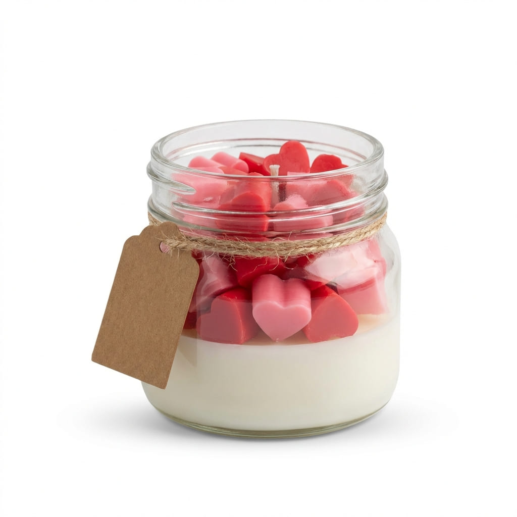 Rustic Love Heart Soy Wax Candle – Handcrafted Gift Edition