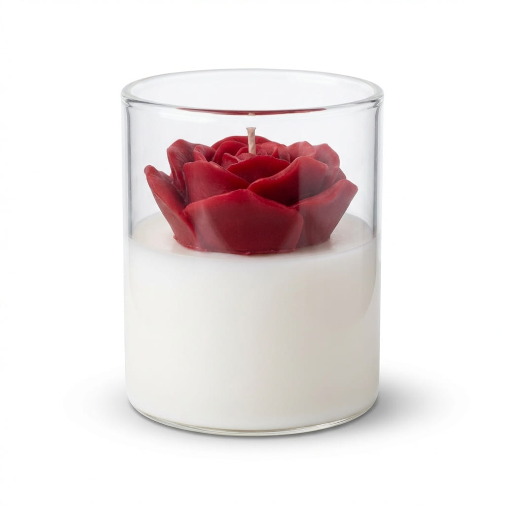 Midnight Rose Premium Soy Wax Candle – Luxury Glass Jar