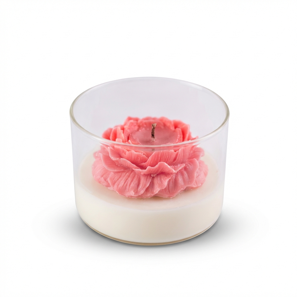 Royal Rose Artisan Soy Wax Candle – Premium Glass Jar