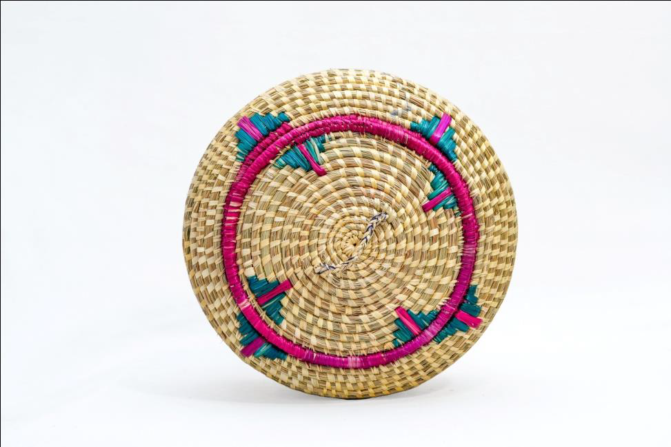 Chapati Box (Natural and green and pink colour combination)