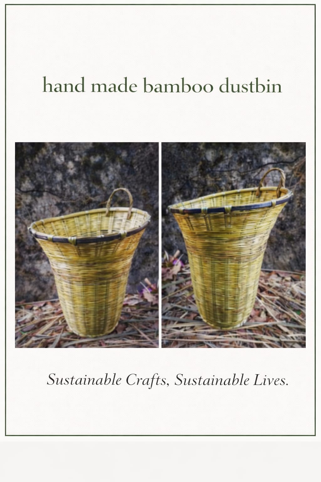 HANDMADE BAMBOO DUSTBIN