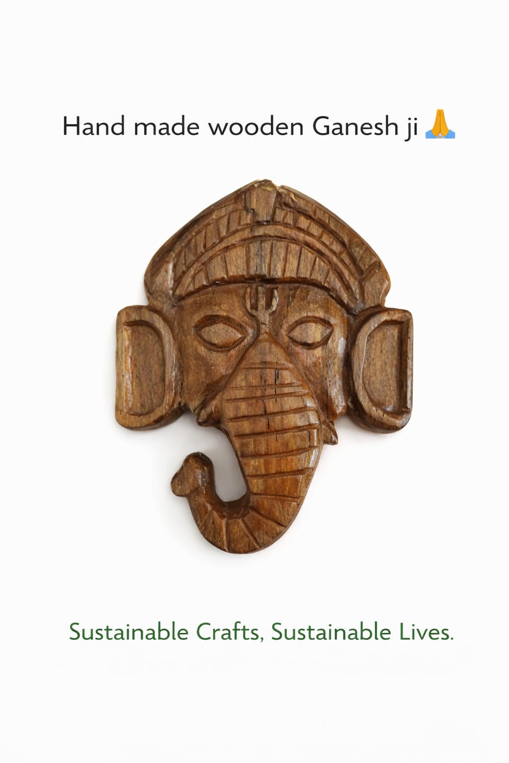 HANDCRAFTED LORD GANESHA JI DECORATIVE WALL MASK 