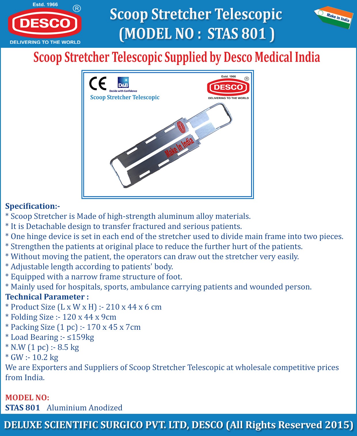 Alluminium Stretcher