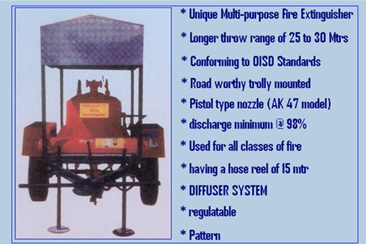ABC 150 KG Trolley mounted - DIFFUSER TECHNOLOGY Fire Extinguishing Unit