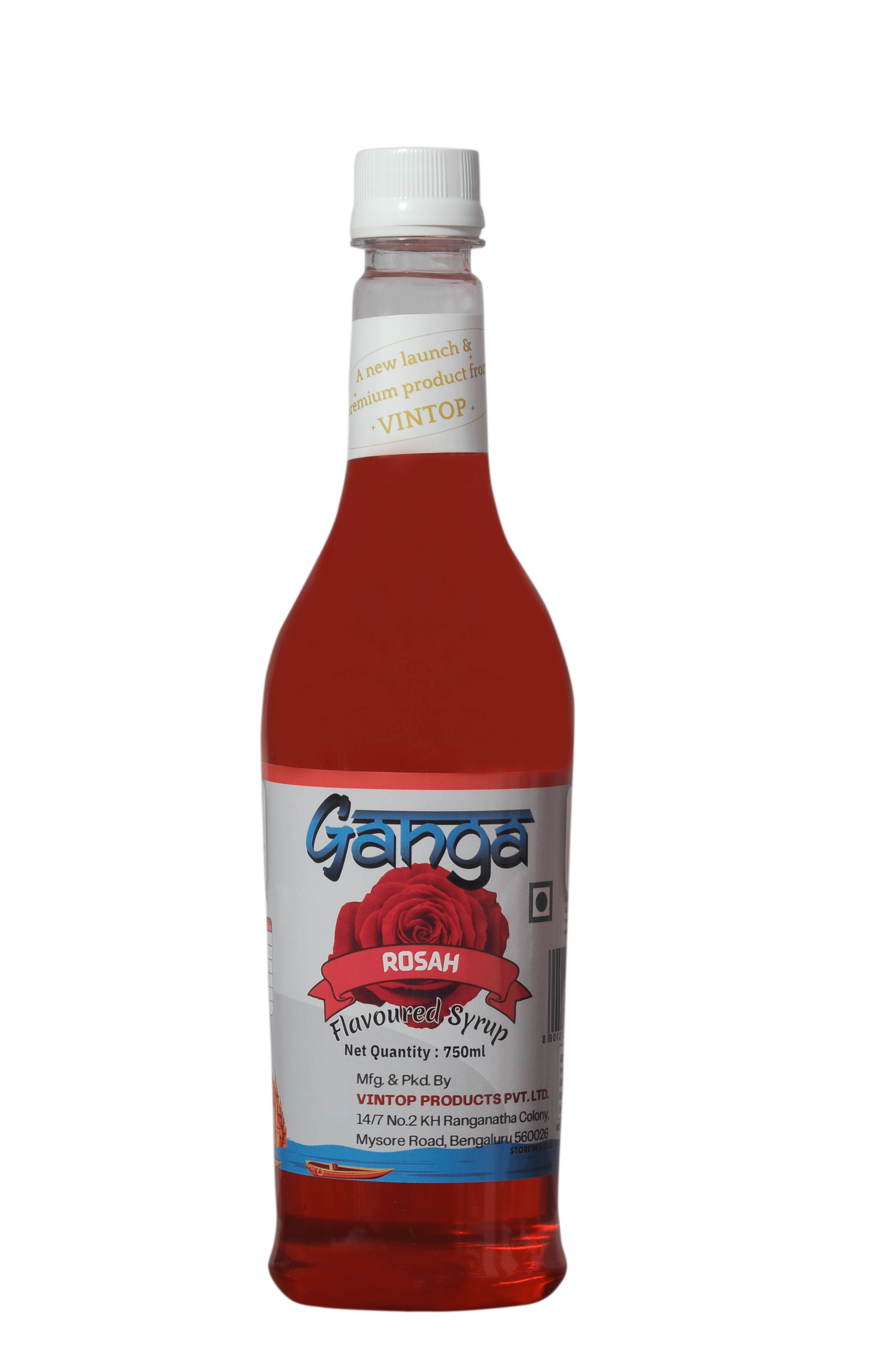 Ganga Rosah Rose Flavoured Syrup