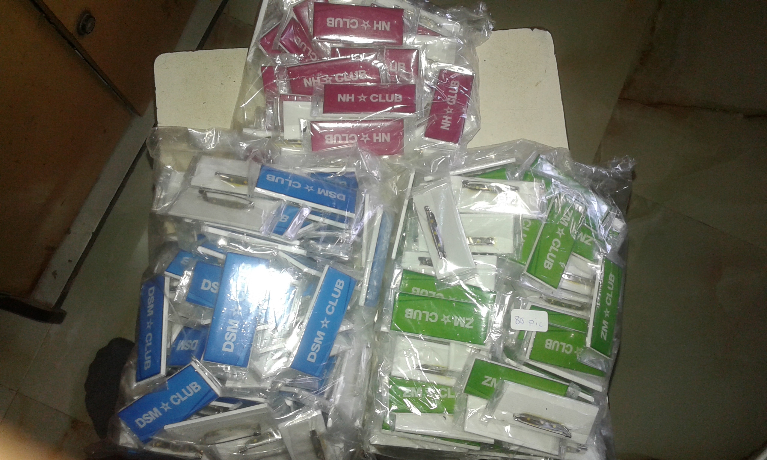 Acrylic badges