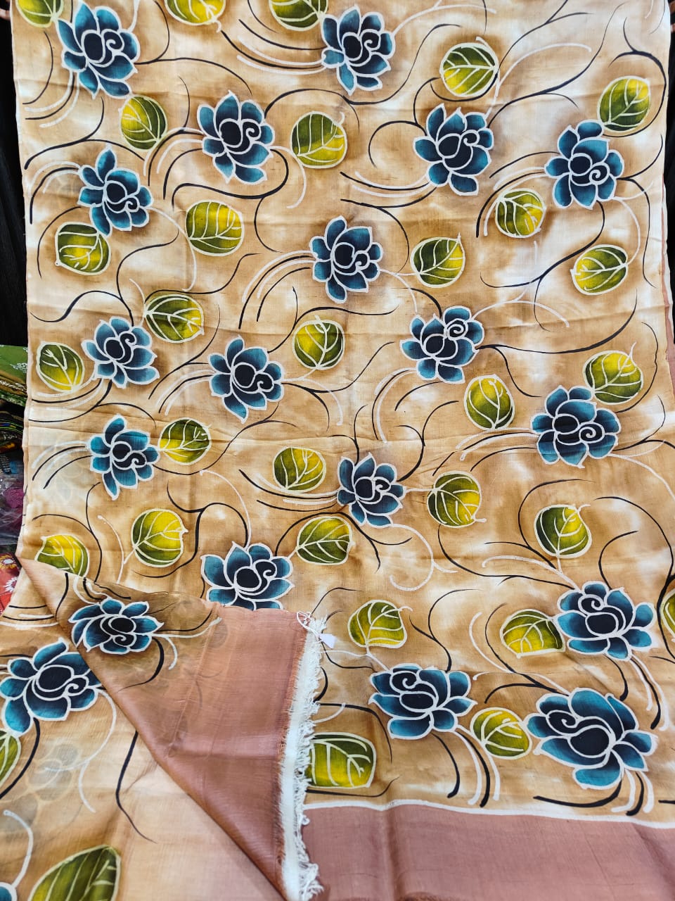 Hand painted Bishnupuri Katan silk sarees