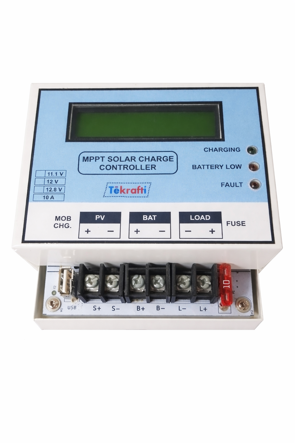 Solar MPPT Charge Controller with Display - 10amps