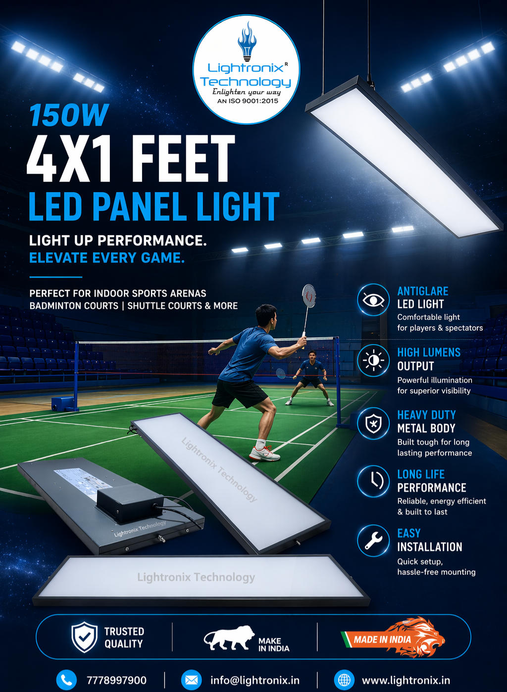 BADMINTON COURT LIGHT BY LIGHTRONIX TECHNOLOGY 150W
