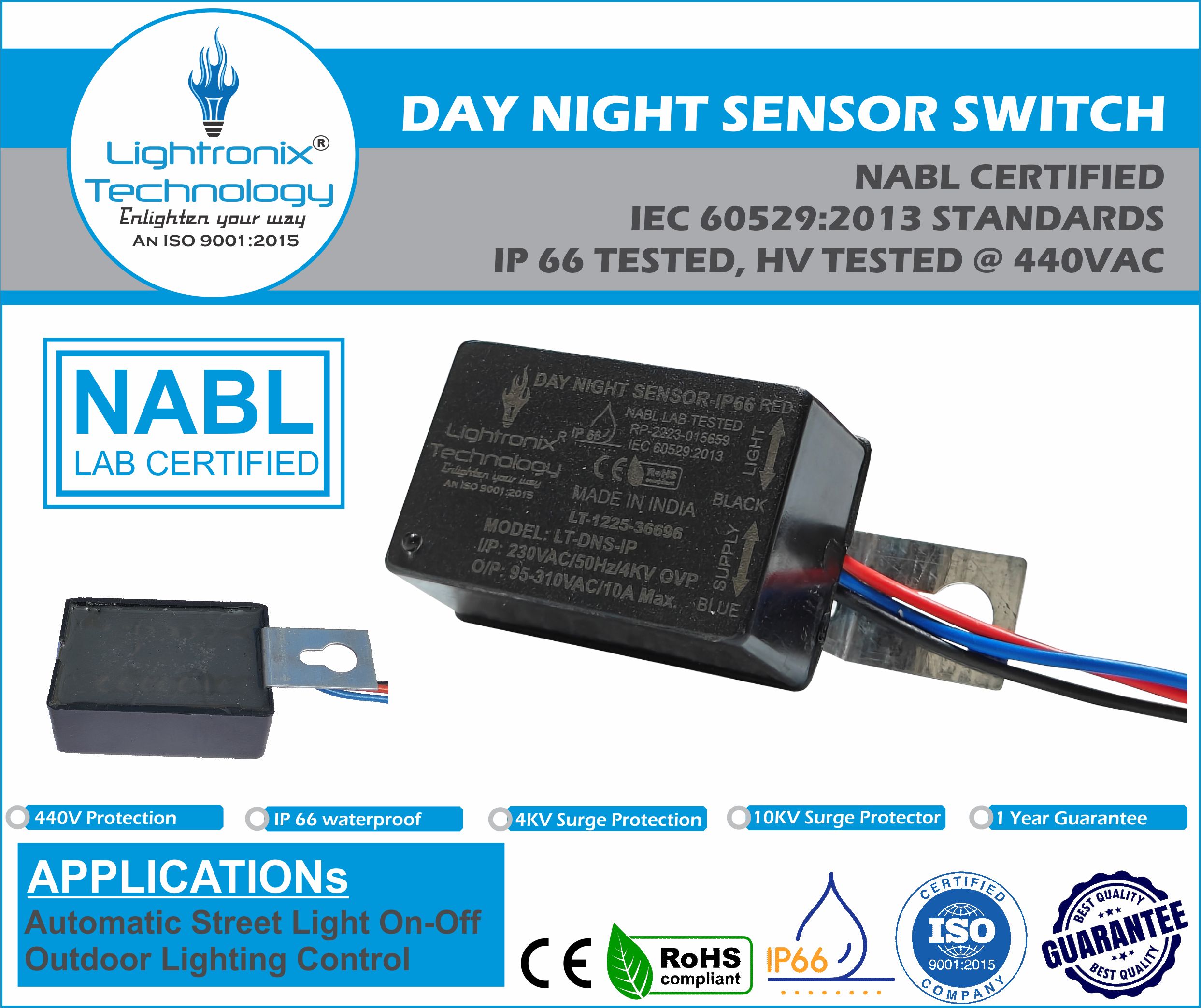 DAY NIGHT SENSOR-IP66 WATERPROOF