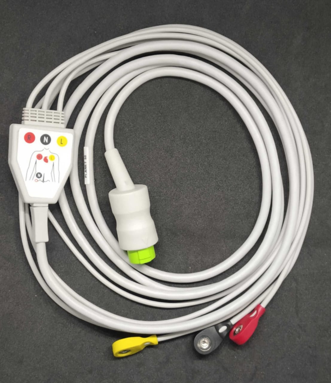 3 Lead ECG Patient Cable (Snap Type – R  N  L)