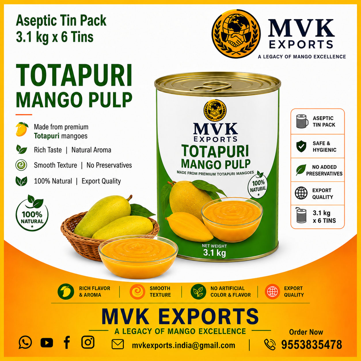 ROYAL TOTAPURI MANGO PULP