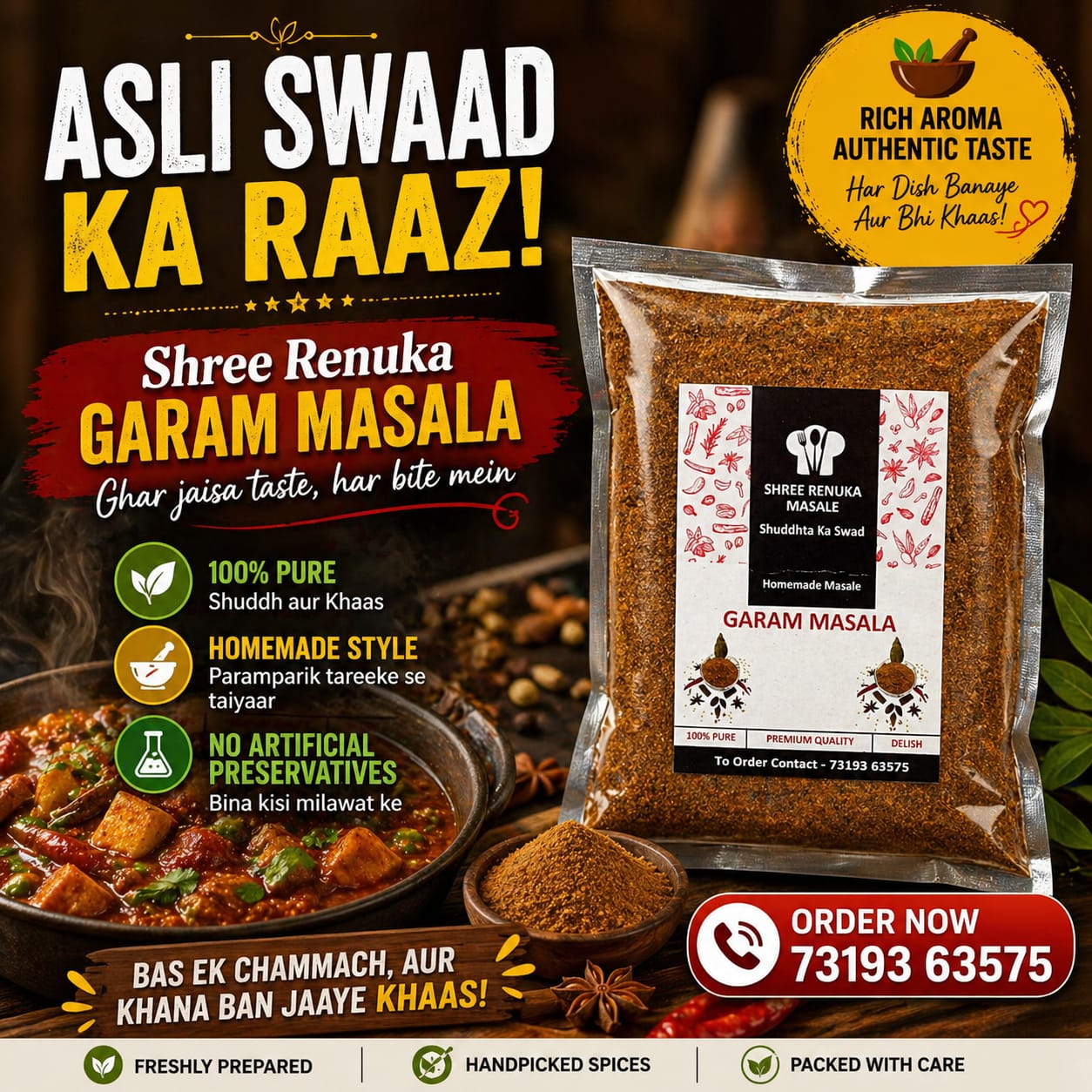 Garam Masala Powder, Homemade, traditional,