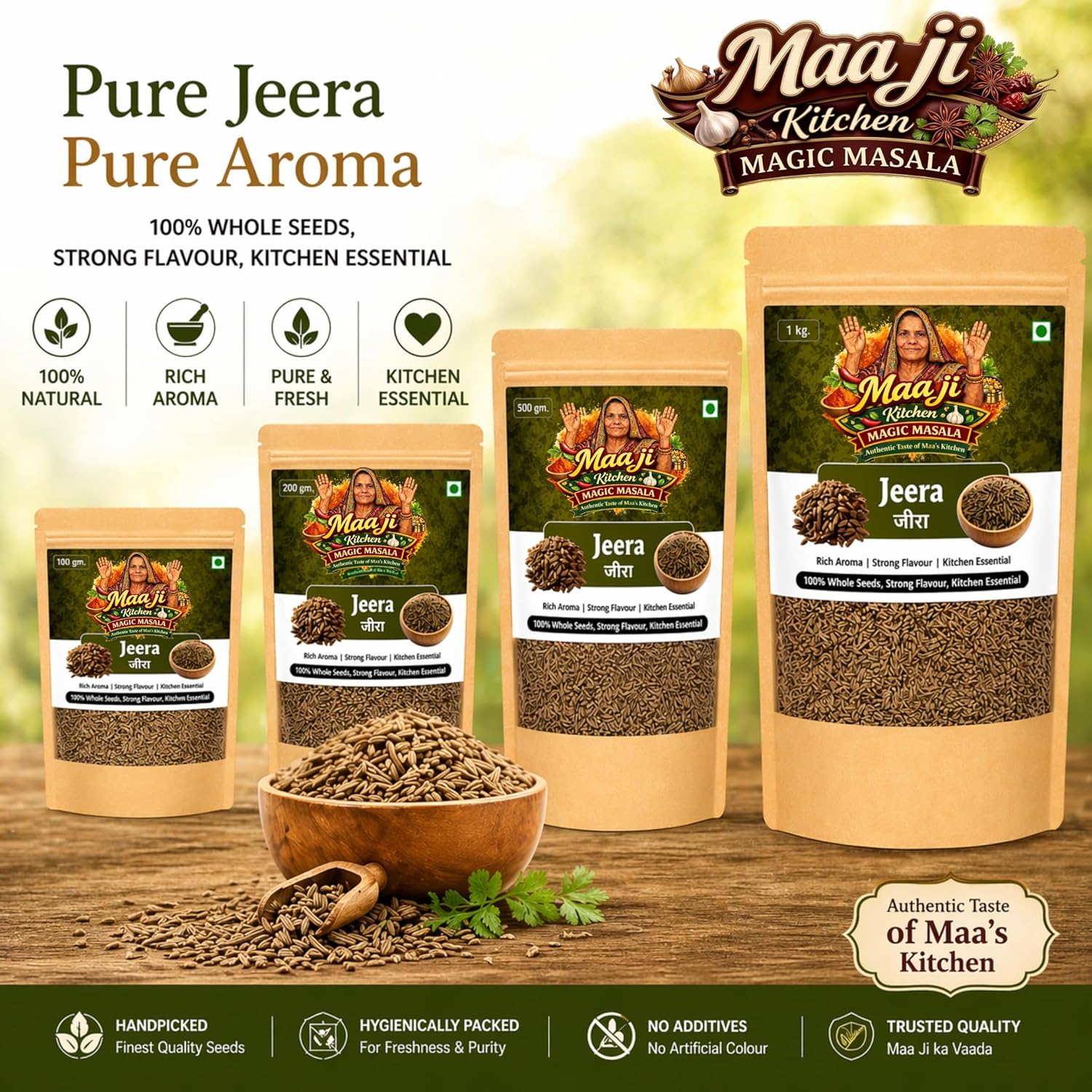 Maa Ji Kitchen Premium Jeera (Cumin Seeds) 500g
